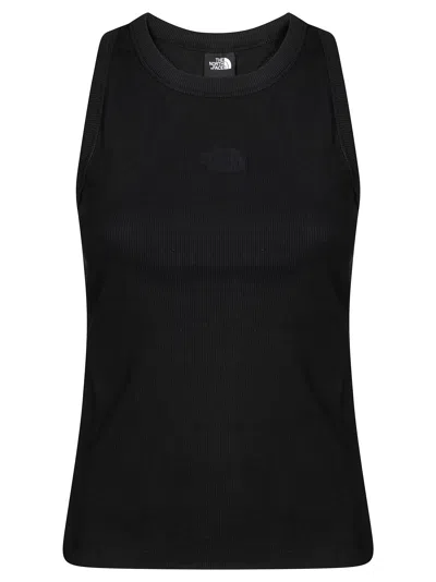 The North Face Ribbed Texture Sleeveless Tank Top In Black