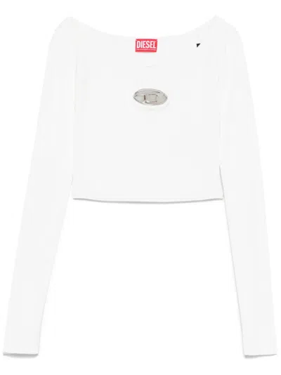 Diesel Red Top Cropped M-vera-ls In Black