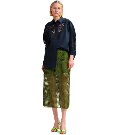 Essentiel Antwerp Handkerchief Sequin Mesh Skirt With Removable Shorts