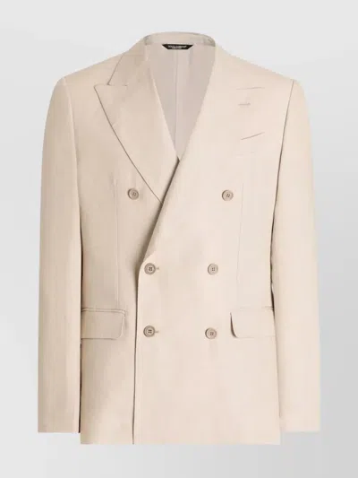 Dolce & Gabbana Man Blazer Camel Size 40 Polyester, Wool, Elastane In Neutrals