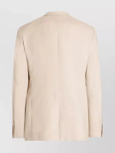 Dolce & Gabbana Man Blazer Camel Size 40 Polyester, Wool, Elastane In Neutrals