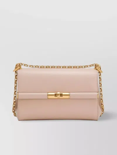 Dolce & Gabbana Small Marlene Satin Shoulder Bag In Dark Beige