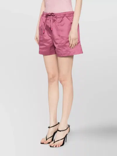 Tom Ford Shiny Rayon Satin Pj Shorts In Pink