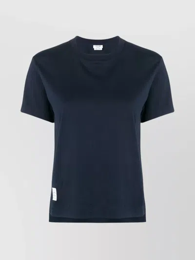 Thom Browne Relaxed Fit T-shirt Side Slits In Blue