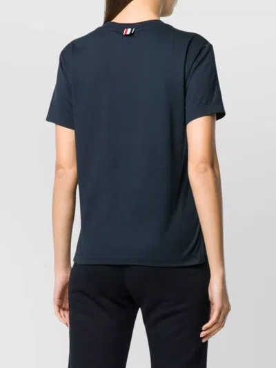 Thom Browne Relaxed Fit T-shirt Side Slits In Blue