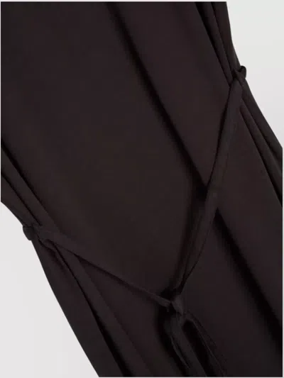 Lemaire Belted Cotton Maxi T-shirt Dress In Brown