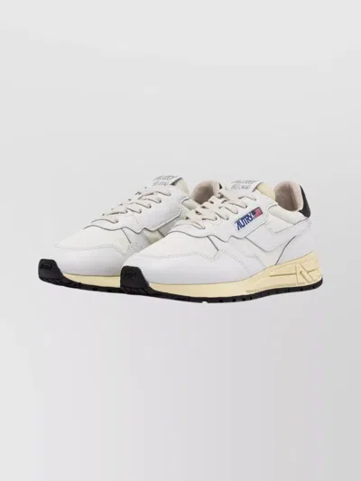 Autry Low Woman Leather Nylon Sneakers In White