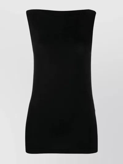 Wolford Sleeveless Boat Neck Top In Black