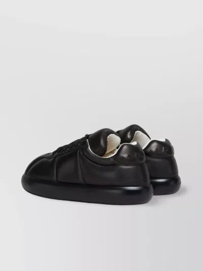 Marni Puffy Low-top Lace-up Sneakers In Black
