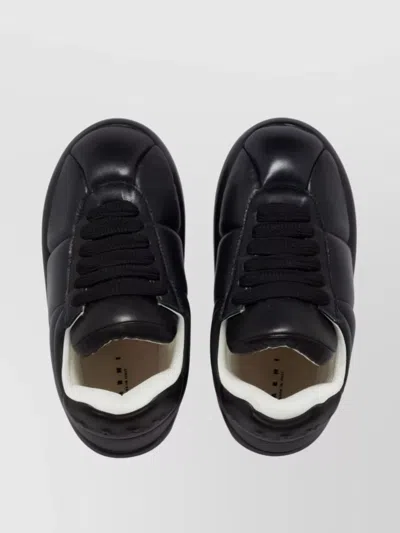 Marni Puffy Low-top Lace-up Sneakers In Black