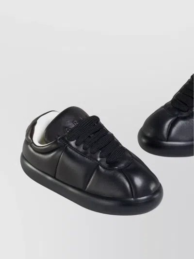 Marni Puffy Low-top Lace-up Sneakers In Black