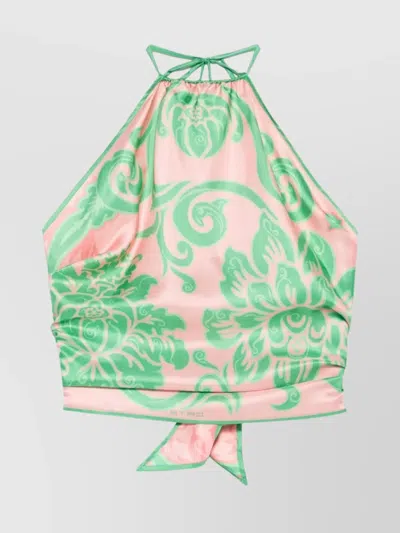 Etro Floral-print Top In Multicolour