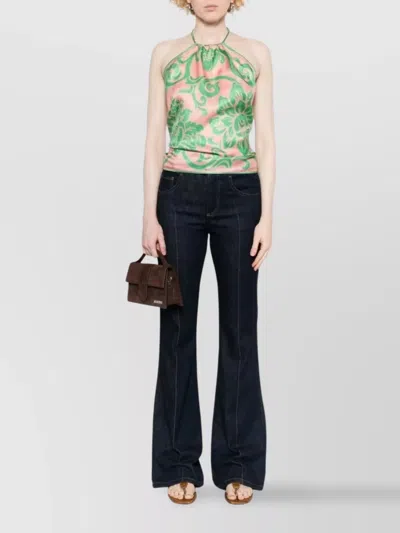Etro Floral-print Top In Multicolour