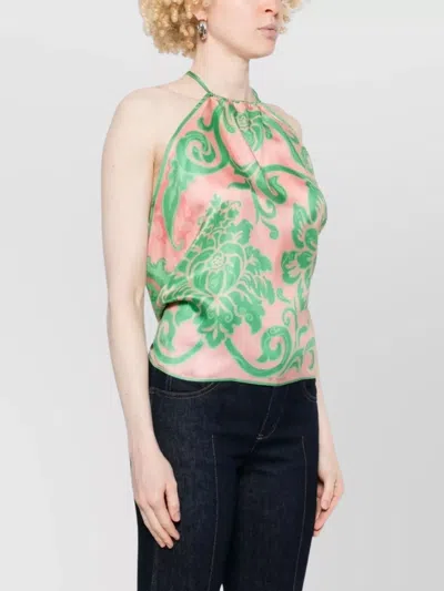 Etro Floral-print Top In Multicolour