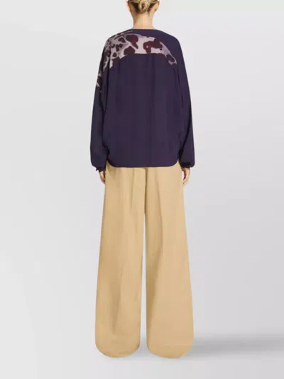 Dries Van Noten Women 01690-camiel 1015 W.w.shirt In Blue