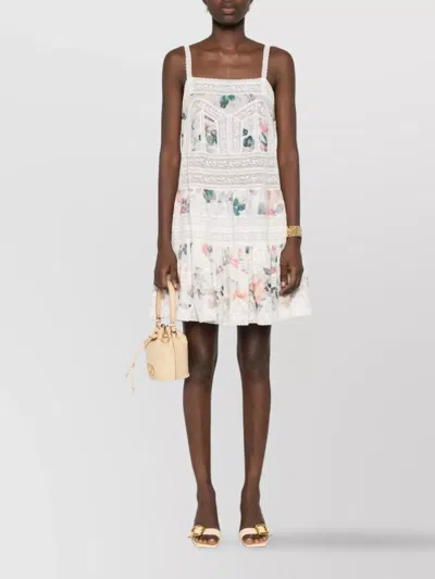 Zimmermann Acacia Lace Mini Dress In Multicolour