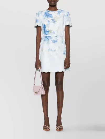 Zimmermann Crush Mini Dress In Blue