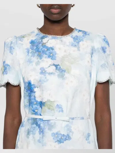 Zimmermann Crush Mini Dress In Blue