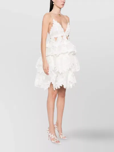 Zimmermann Crush Tiered Lace Mini Dress