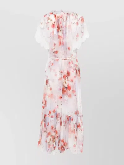 Zimmermann Flutter Midi Dress Crush In Red