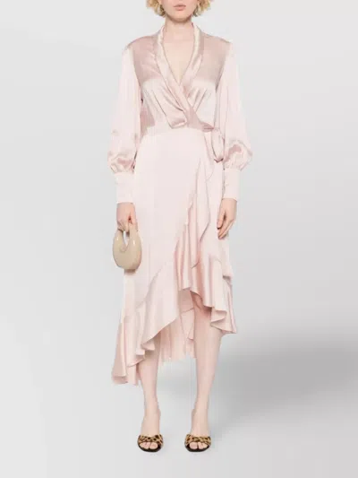 Zimmermann Silk Wrap Midi Dress