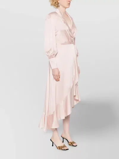 Zimmermann Silk Wrap Midi Dress