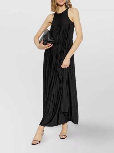 Sportmax Verdier Fluid Plisse Long Dress