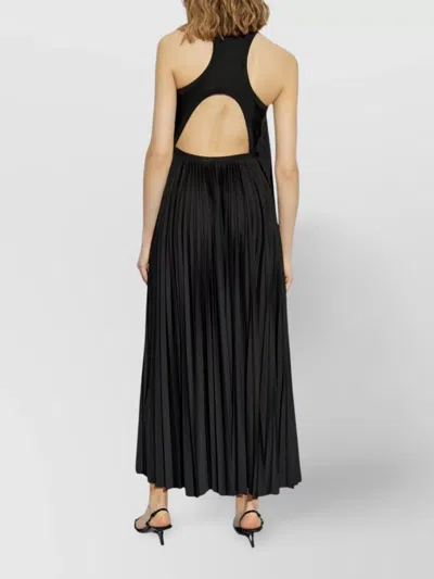 Sportmax Verdier Fluid Plisse Long Dress