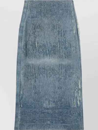 Diesel Skirt In Ultra-destroyed Jacquard Denim