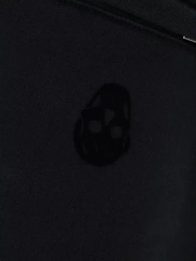 Alexander Mcqueen Cotton Joggers With Elastic Cuffs And Waistband In Black