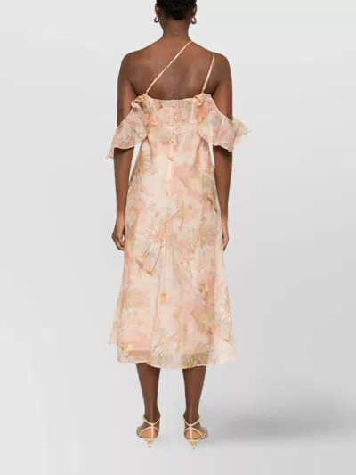 Zimmermann Illuminate Flutter Printed Dress In Neutral