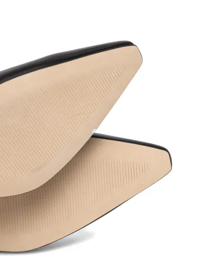 Hugo Boss Charlize Chain-embellished Slingback Flats In Black