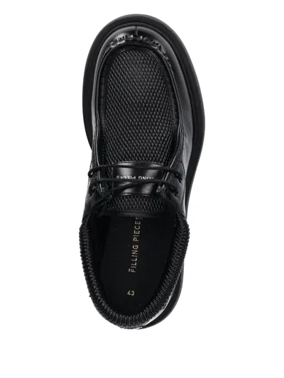 Filling Pieces Leather Derby Shoes In Black