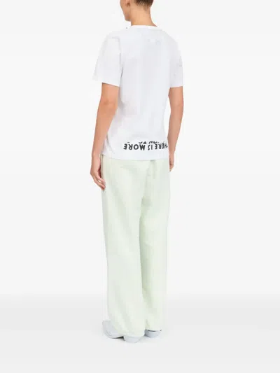 Mm6 Maison Margiela V-neck T-shirt In White