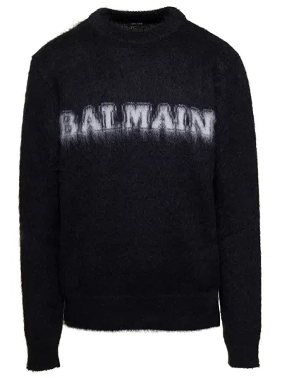 Balmain Logo-print Jumper In Black