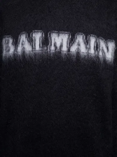 Balmain Logo-print Jumper In Black