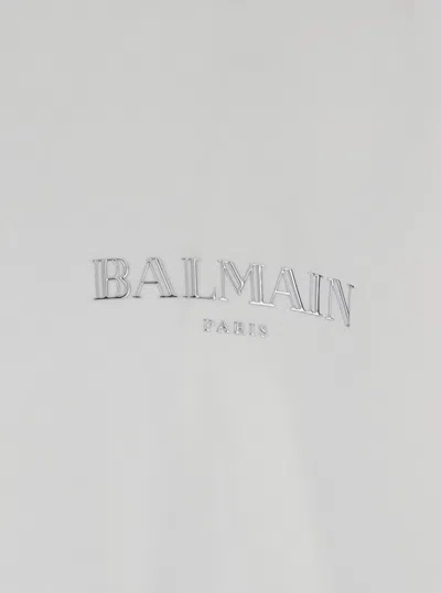 Balmain Vintage Gel-logo T-shirt In White