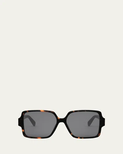 Celine Cl40316u Triomphe 52a Havana Sunglasses In Gray