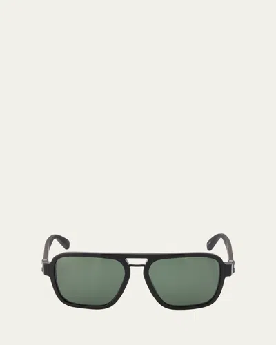 Bvlgari Bulgari Square Frame Sunglasses In Shiny Blk Green