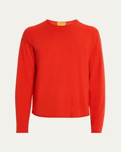 Guest In Residence Red Oversized Crew Sweater In Bright Red