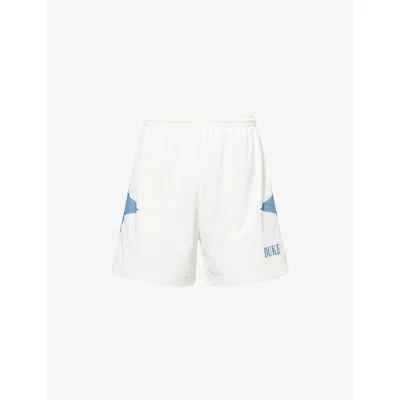 Duke & Dexter Mens Printed Drawstring Woven Shorts White In White