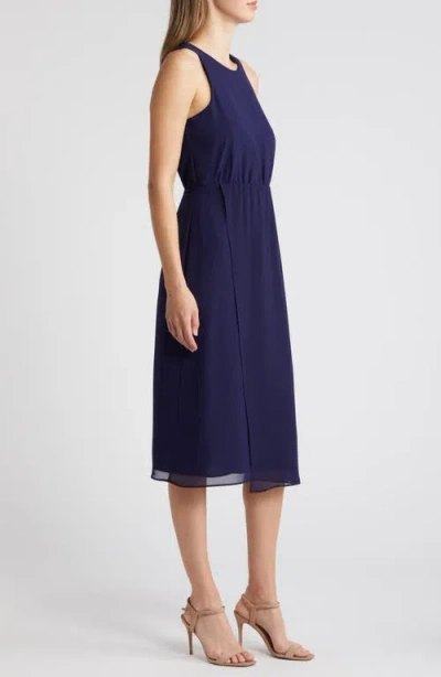Sam Edelman Blouson Bodice Midi Dress In Blue