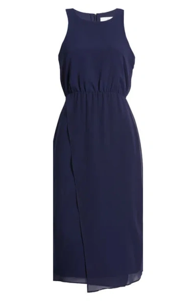 Sam Edelman Blouson Bodice Midi Dress In Blue