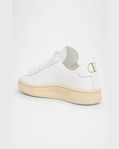 Valentino Royco Sneakers In Du2 Bianco/green Briar/bianco