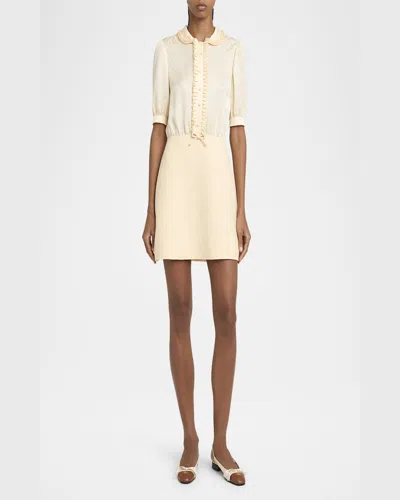 Valentino Slingback Ballerina 25mmm In Butter White Tabacco