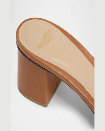 Valentino Garavani Valentino Vlogo Signature 60 Cherryfic Leather-trim Sandal In 32h Naturale/rosso