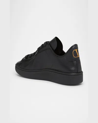 Valentino Garavani Calfskin Leather Sneaker In Black
