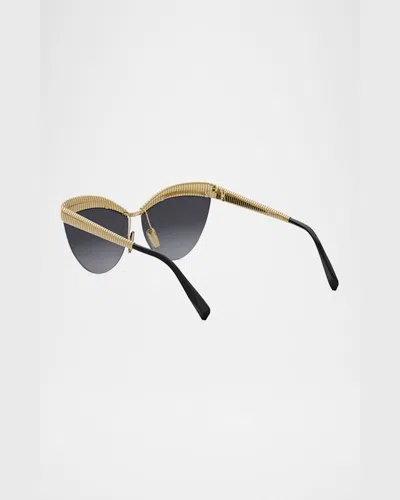 Bvlgari Bv40056u Sunglasses In Gold/smoke Grad