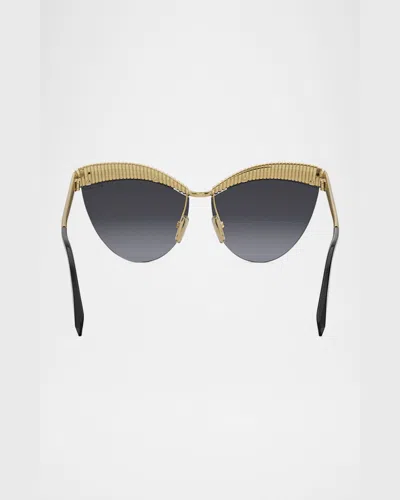 Bvlgari Bv40056u Sunglasses In Gold/smoke Grad