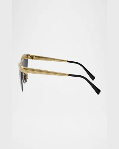 Bvlgari Bv40056u Sunglasses In Gold/smoke Grad